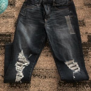 NWT AMERICAN EAGLE WOMENS HI-RISE JEANS JEGGING NEXT LV STRETCH. SZ 12 REGULAR.